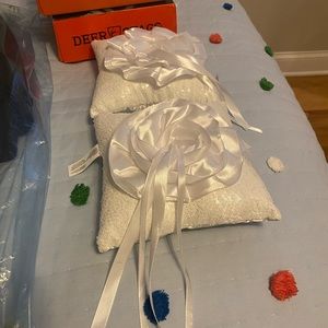 Two ring bearer pillows